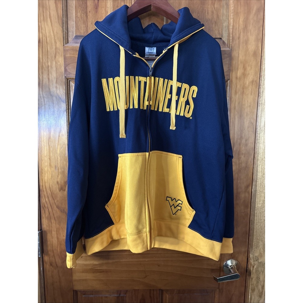 West Virginia Mountaineers Hoodie Men XL Full Zip Sweatshirt Jacket WVU ProEdge